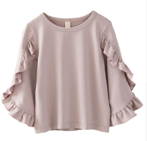 The Ruffled Sleeve Top is such a beautiful blouse that can be worn by our baby diva's all the way up to our tween girls! The ruffle design lines the outer and inner part of the sleeves making it super fashionable. The color of the blouse is a blush pink which pairs nicely with jeans or black pants. 