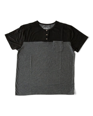 The Littlest Prince Black & Charcoal Block Henley Shirt is for the fashionable little gentleman who likes to take casual up a notch. This cool t-shirt is super comfy and can even be worn under a nice sports jacket with jeans. This set is perfect for stylish brothers as well as for matching daddy!