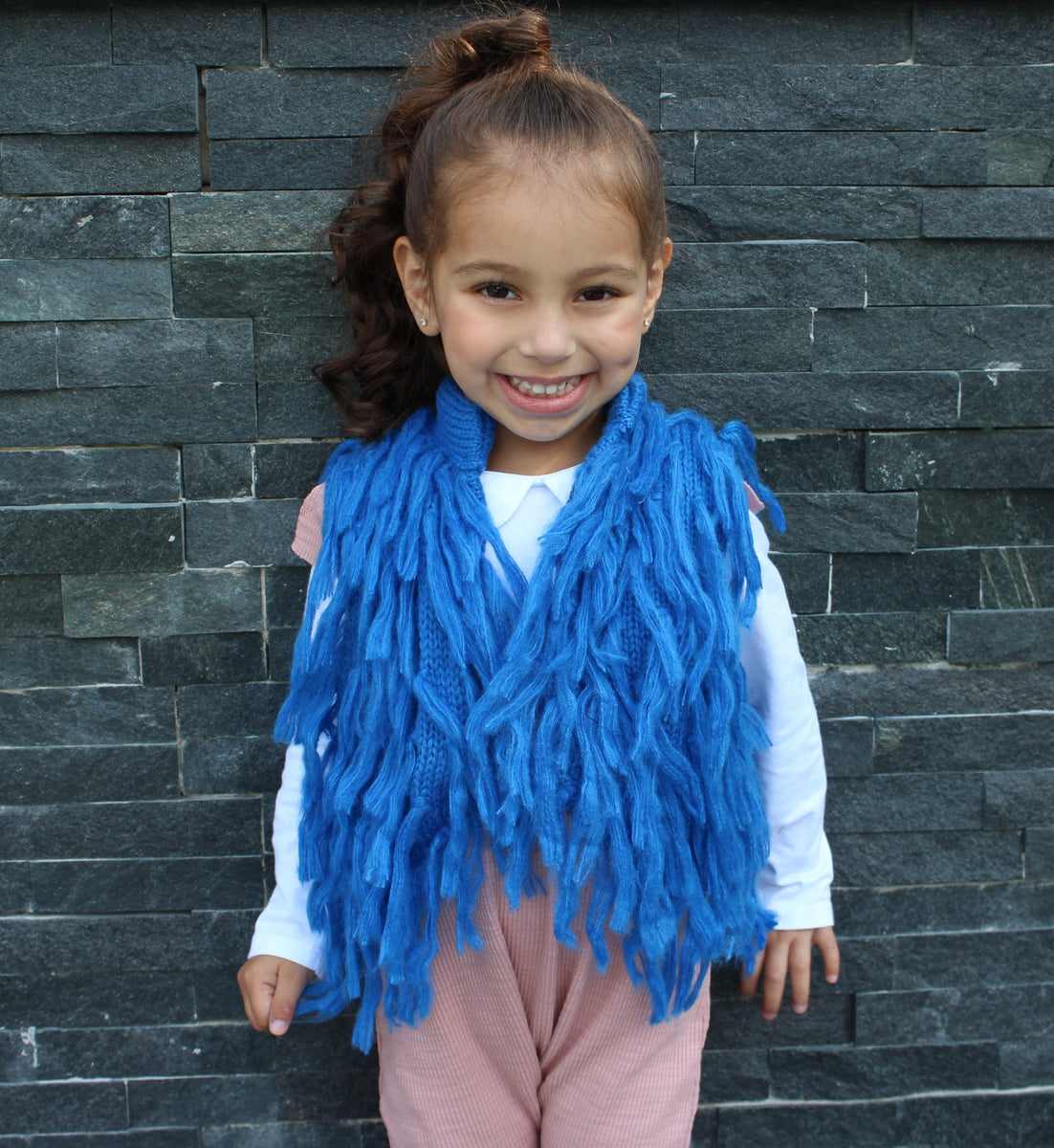 Blue Fringe Vest – BOUJIE KIDZ