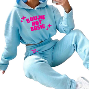 Boujie Not Basic Blue Track Suit