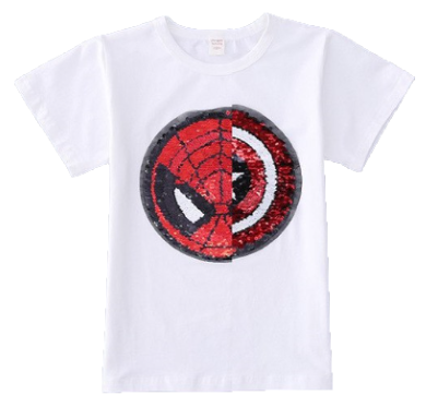 Superhero's unite! This awesome tee can be worn two ways with just the swipe of your hand. One side of sequins is Captain America and the other side is Spiderman. This shirt is so much fun to wear and looks adorable on!