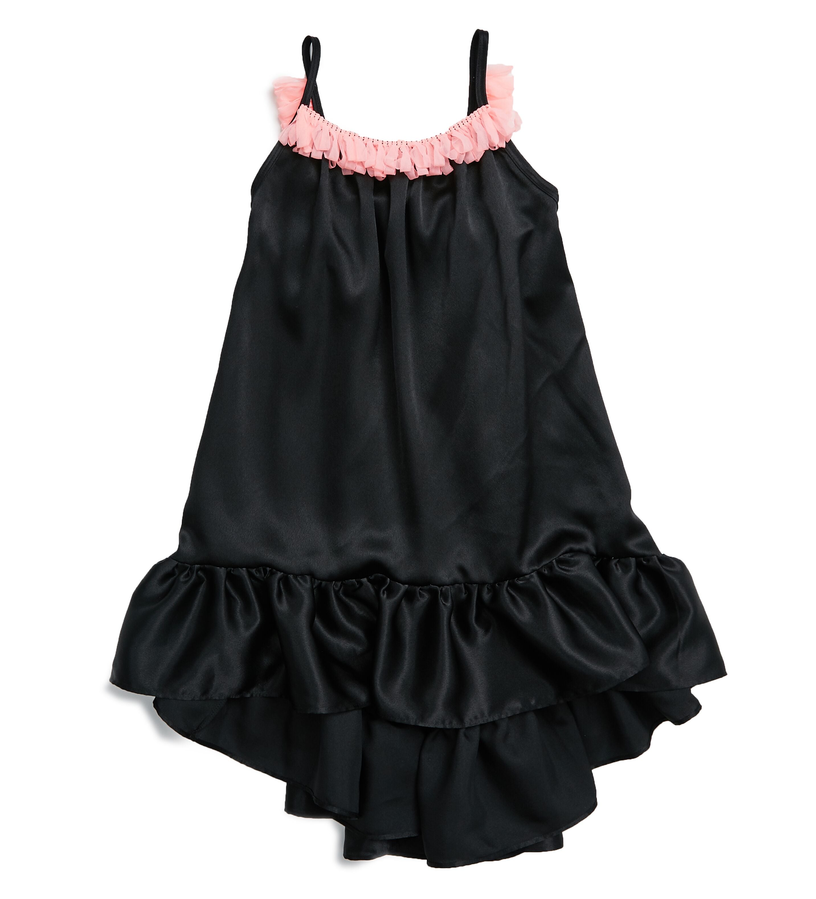 Petite Hailey Ruffle Unbal Silk Dress Black – BOUJIE KIDZ
