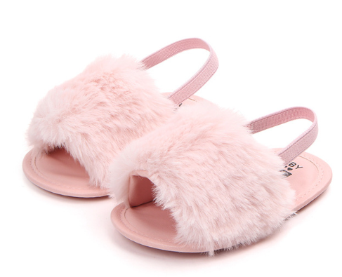 Fluffy strap back 2024 slippers