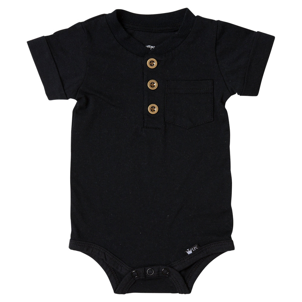 This cool t-shirt is super comfy and comes with military buttons on the sleeves. This casual Tee can even be worn under a nice sports jacket with jeans. This set is perfect for stylish brothers as well as for matching daddy!