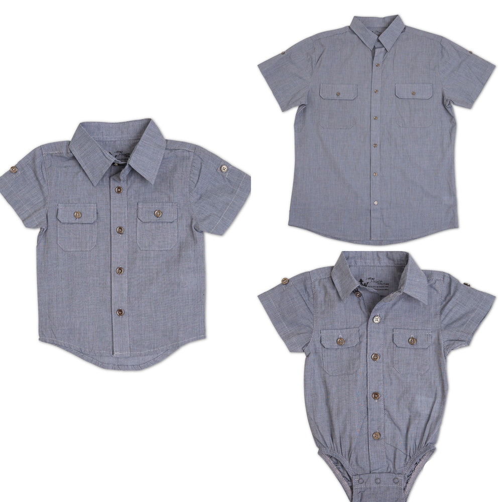 Wholesale 2-Piece Baby Boys Shirt Set with Pants 6-18M Kumru Bebe 1075-3840  Baby Tops Kumru Bebe